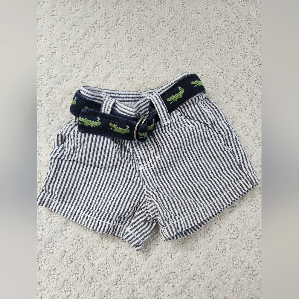 Gymboree Blue Stripe‎ Shorts Baby Boys Nautical Beach Size 0-3 Months
